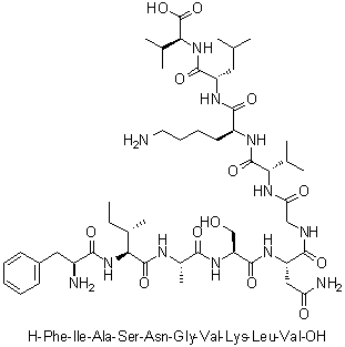 CAS # 355861-11-9, L-Phenylalanyl-L-isoleucyl-L-alanyl-L-seryl-L-asparaginylglycyl-L-valyl-L-lysyl-L-leucyl-L-valine