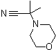 structure of CAS# 35666-81-0, alpha,alpha-Dimethyl-4-morpholineacetonitrile