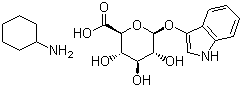 CAS # 35804-66-1, 3-Indoxyl-beta-D-glucuronic acid cyclohexylammonium salt, 3-Indoxyl-beta-D-glucuronide cyclohexylammonium salt