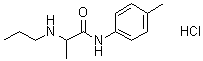 CAS # 35891-99-7, N-(4-Methylphenyl)-2-(propylamino)propanamide monohydrochloride