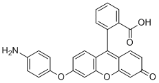 structure of CAS# 359010-70-1, 2-(6-(4-Aminophenoxy)-3-oxo-3H-xanthen-9-yl)benzoic acid