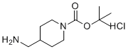 structure of CAS# 359629-16-6, tert-Butyl 4-(aminomethyl)piperidine-1-carboxylate hydrochloride