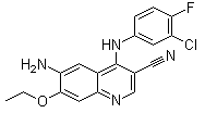 structure of CAS# 361162-95-0, 6-氨基-4-(3-氯-4-氟苯基氨基)-7-乙氧基-喹啉-3-甲腈