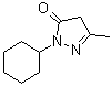 structure of CAS# 36210-76-1, 2-Cyclohexyl-2,4-dihydro-5-methyl-3H-pyrazol-3-one