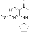structure of CAS# 362656-11-9, 1-[4-(环戊基氨基)-2-(甲硫基)-5-嘧啶基]乙酮