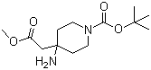 CAS # 362703-57-9, 4-Amino-1-[(tert-butoxy)carbonyl]-4-piperidineacetic acid methyl ester