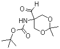 structure of CAS# 364631-73-2, (5-甲酰基-2,2-二甲基-1,3-二氧六环-5-基)氨基甲酸叔丁酯