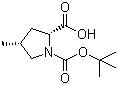 structure of CAS# 364750-81-2, (2S,4S)-N-Boc-4-methylpyrrolidine-2-carboxylic acid