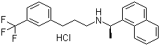 CAS # 364782-34-3, Cinacalcet hydrochloride, N-((1R)-1-(1-Naphthyl)ethyl)-3-(3-(trifluoromethyl)phenyl)propan-1-amine hydrochloride