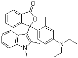 structure of CAS# 36499-49-7, 3-[2-甲基-4-(二乙基氨基)苯基]-3-(1,2-二甲基-3-吲哚基)苯酞