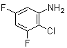 structure of CAS# 36556-60-2, 3,5-Difluoro-2-chloroaniline