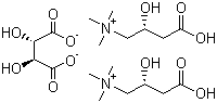 CAS # 36687-82-8, L-Carnitine-L-tartrate, (R)-Bis [(3-carboxy-2-hydroxypropyl) trimethyl Ammonium] L-tartrate