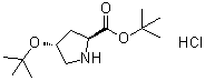 structure of CAS# 367453-05-2, (4R)-4-(1,1-Dimethylethoxy)-L-proline 1,1-dimethylethyl ester hydrochloride