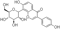CAS # 3681-99-0, Puerarin, 8-(beta-D-Glucopyranosyl-7-hydroxy-3-(4-hydroxyphenyl)-4H-1-benzopyran-4-one