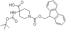 4-(Boc-amino)-1-Fmoc-piperdine-4-carboxylic acid molecular structure (CAS 368866-07-3)
