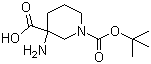 structure of CAS# 368866-17-5, 1-Boc-3-Aminopiperidine-3-carboxylic acid