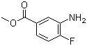 Methyl 3-amino-4-fluorobenzoate molecular structure (CAS 369-26-6)
