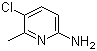 CAS # 36936-23-9, 2-Amino-5-chloro-6-methylpyridine, 5-Chloro-6-methyl-2-pyridinamine, 5-Chloro-6-methylpyridin-2-amine, 6-Amino-3-chloropicolline