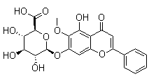 Oroxylin A-7-O-beta-D-glucuronide molecular structure (CAS 36948-76-2)