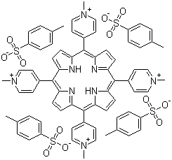structure of CAS# 36951-72-1, 5,10,15,20-Tetrakis(N-methyl-4-pyridyl)porphine tetratosylate