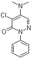 structure of CAS# 3707-98-0, 4-Chloro-5-(dimethylamino)-2-phenyl-3(2H)-pyridazinone