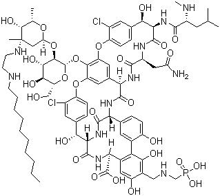 structure of CAS# 372151-71-8, N3''-[2-(癸基氨基)乙基]-29-[[(膦酰甲基)氨基]甲基]万古霉素