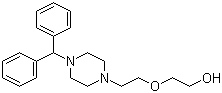 CAS # 3733-63-9, Decloxizine, 1-Benzhydryl-4-(2-(2-hydroxyethoxy)ethyl)piperazine