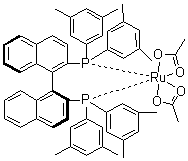 structure of CAS# 374067-49-9, Diacetato[(S)-(-)-2,2'-bis[di(3,5-xylyl)phosphino]-1,1'-binaphthyl]ruthenium(II)