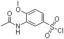 structure of CAS# 3746-67-6, N-Acetyl-4-methoxymetanilyl chloride
