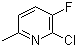 structure of CAS# 374633-32-6, 2-Chloro-3-fluoro-6-picoline