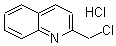 structure of CAS# 3747-74-8, 2-(Chloromethyl)quinoline hydrochloride