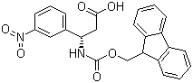 structure of CAS# 374791-01-2, Fmoc-(S)-3-Amino-3-(3-nirtophenyl)propionic acid