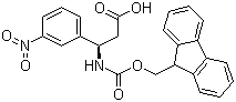 structure of CAS# 374791-04-5, Fmoc-(R)-3-Amino-3-(3-nirtophenyl)propionic acid