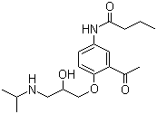 CAS # 37517-30-9, Acebutolol, N-[3-Acetyl-4-(2-hydroxy-3-propan-2-ylamino-propoxy)-phenyl]butanamide