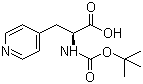 (S)-N-Boc-(4-Pyridyl)alanine molecular structure (CAS 37535-57-2)