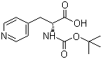 CAS # 37535-58-3, (R)-N-Boc-(4-Pyridyl)alanine, Boc-3-(4-pyridyl)-D-alanine, N-tert-Butoxycarbonyl-4-pyridyl-D-alanine
