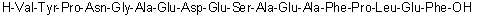 CAS # 37548-29-1, beta-Cell tropin (human), L-Valyl-L-tyrosyl-L-prolyl-L-asparaginylglycyl-L-alanyl-L-alpha-glutamyl-L-alpha-aspartyl-L-alpha-glutamyl-L-seryl-L-alanyl-L-alpha-glutamyl-L-alanyl-L-phenylalanyl-L-prolyl-L-leucyl-L-alpha-glutamyl-L-phenylalanine