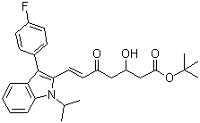 structure of CAS# 375846-25-6, tert-Butyl (E)-7-[3'-(4''-fluorophenyl)-1'-methylethyl-indol-2'-yl]-3-hydroxy-5-oxo-6-heptenoate