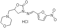 CAS # 3759-92-0, Furaltadone hydrochloride, 5-(Morpholinomethyl)-3-[[(5-nitro-2-furyl)methylene]amino]oxazolidine-2-one hydrochloride