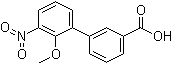 structure of CAS# 376591-94-5, 2'-Methoxy-3'-nitro-[1,1'-biphenyl]-3-carboxylic acid