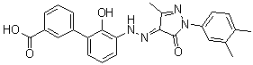 CAS # 376591-99-0, 3'-[[1-(3,4-Dimethylphenyl)-1,5-dihydro-3-methyl-5-oxo-4H-pyrazol-4-ylidene]hydrazino]-2'-hydroxy-[1,1'-biphenyl]-3-carboxylic acid