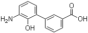 structure of CAS# 376592-93-7, 3'-Amino-2'-hydroxy-[1,1'-biphenyl]-3-carboxylic acid