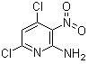 structure of CAS# 37660-64-3, 4,6-Dichloro-3-nitro-2-pyridinamine
