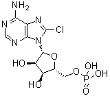 structure of CAS# 37676-40-7, 8-Chloro-5'-adenylic acid