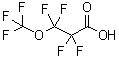 structure of CAS# 377-73-1, 2,2,3,3-四氟-3-(三氟甲氧基)丙酸