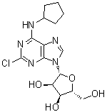 structure of CAS# 37739-05-2, 2-氯-N6-环戊基腺苷