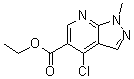 structure of CAS# 37801-57-3, 4-氯-1-甲基-1H-吡唑并[3,4-b]吡啶-5-羧酸乙酯