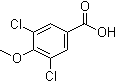 structure of CAS# 37908-97-7, 3,5-二氯-4-甲氧基苯甲酸