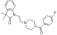 CAS # 379215-96-0, 1-[2-[4-(4-Fluorobenzoyl)-1-piperidinyl]ethyl]-1,3-dihydro-3,3-dimethyl-2H-indol-2-one
