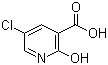 structure of CAS# 38076-80-1, 5-氯-2-羟基烟酸